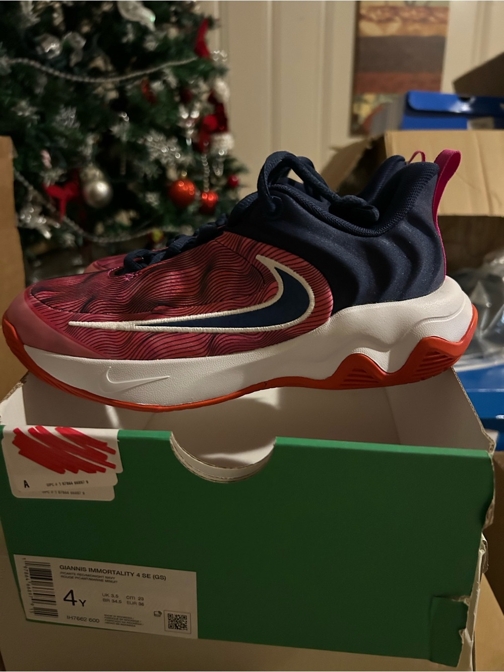 Women’s Nike Giannis Immortality Pink, Navy Athletic Sneakers